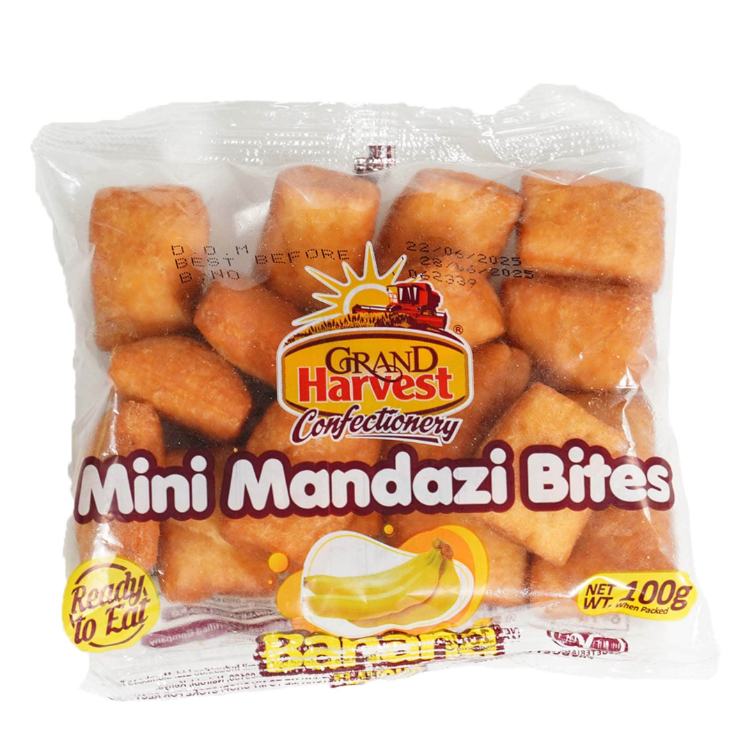 GRAND HARVEST MINI MANDAZI BITES 100G BANANA